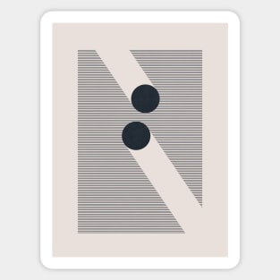 Mid-century modern geometrical composition Sticker